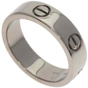 CARTIER 18k Silver Love Ring #56